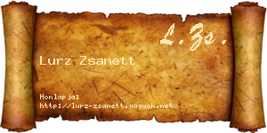 Lurz Zsanett névjegykártya